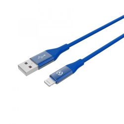 CELLY USB LIGHTNING kabl u PLAVOJ boji